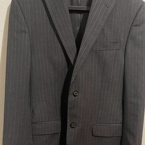 Grey Ralph Lauren Men's Jacket with light pinstripe SZ 38R